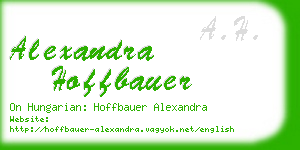 alexandra hoffbauer business card